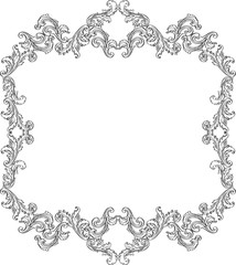 Wall Mural - Curly art ornement frame