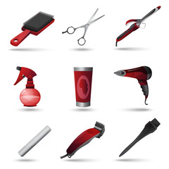 Sticker - Hairdresser Icons Set