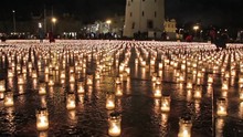 Candles On The Cathedral Square, Vilnius, Lithuania