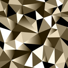 Wall Mural - Abstract bronze gradient geometric rumpled triangular seamless low poly style background