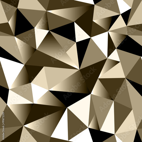 Naklejka - mata magnetyczna na lodówkę Abstract bronze gradient geometric rumpled triangular seamless low poly style background