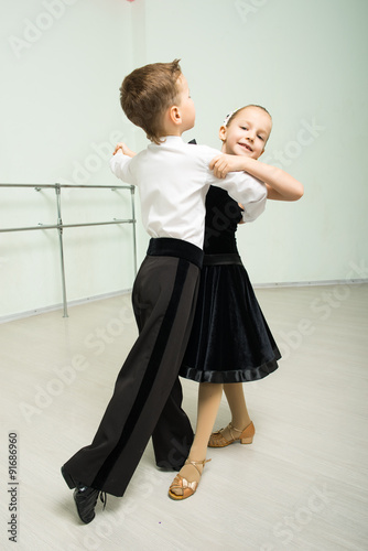 Dancing, ballroom dancing, dance studio, children Plakát