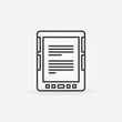 © tentacula - E-Book reader linear icon