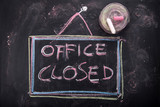 Fototapeta Sypialnia - Office closed