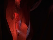 Medium-shot Of A Light Shaft  In Antelope Canyon, Arizona.