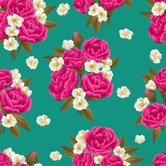 Sticker - Floral seamless pattern