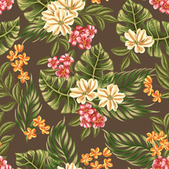 Canvas Print - Floral seamless pattern