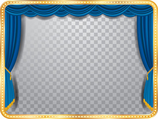 Wall Mural - transparent blue stage