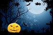 Leinwandbild Motiv Grunge Background for Halloween Party