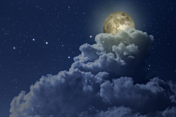 colorful full moon night