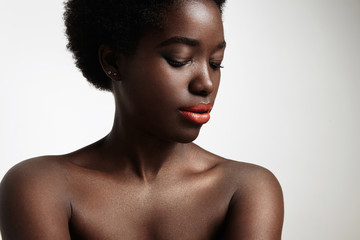 Wall Mural - black woman with ideal skin