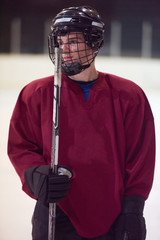 Wall Mural - ice hockey player portrait