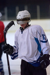 Wall Mural - ice hockey player portrait