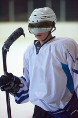 Wall Mural - ice hockey player portrait