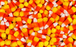 Candy corn for Halloween holiday background  