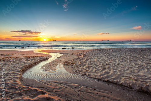 Obraz w ramie Beautiful cloudscape over the sea, sunrise shot