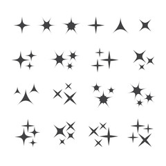 Wall Mural - Vector sparkles icon set. Star element