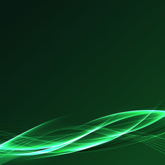 Wall Mural - Futuristic speed power fusion green wave