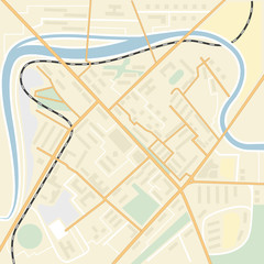 Poster - Abstract city map flat design illustration