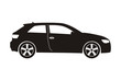 © alyadc - icon car hatchback black on the white background