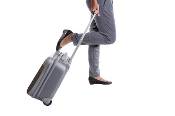 Woman going on a business trip carrying her bag