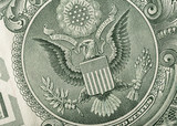 Fototapeta Dmuchawce - Dollar eagle banknote close up.
