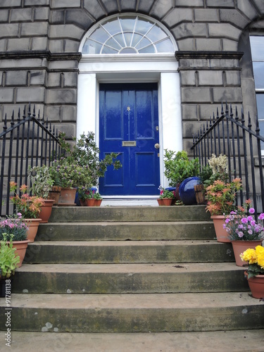 Naklejka na kafelki Porte d'entrée bleue