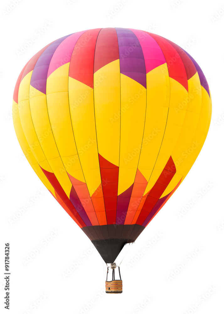 Hot air balloon isolated on white background Stock Photo | Adobe Stock