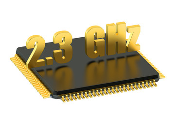 Poster - CPU chip for smatphone and tablet 2.3 GHz frequency