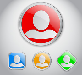 Poster - Icons by different shapes and colors