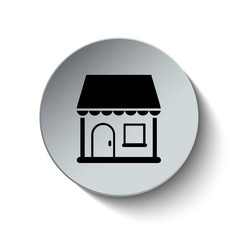 store icon. supermarket icon. shop icon. button. vector illustra