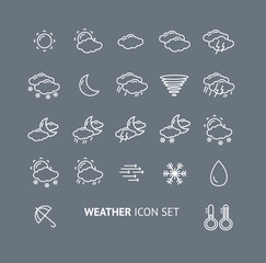 Wall Mural - weather icon set. vector