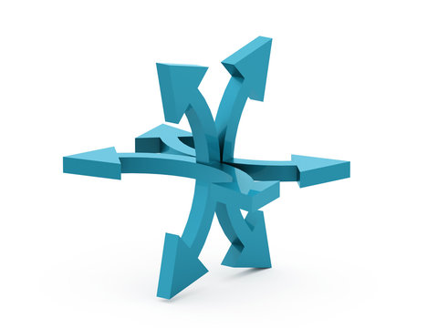 Business arrow concept background rendered