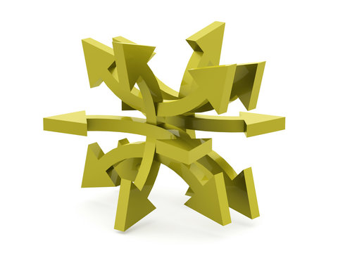 Business arrow concept background rendered