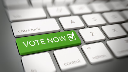 Fototapete - Internet or computer Vote Now concept