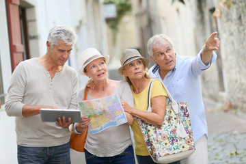 Wall Mural - Group of senior people traveling in Europe