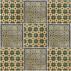 Fototapete - ornamental background. Ceramic tile