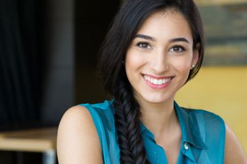 beautiful young woman smiling