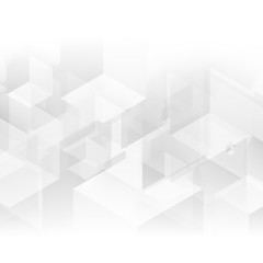 Wall Mural - vector abstract geometric shape from gray cubes.