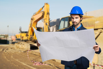 Worker in a construction site