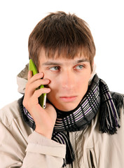 Wall Mural - Young Man with Cellphone