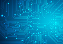 Technological Vector Background With A Circuit Board Texture