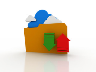 Poster - 3d rendering cloud archive