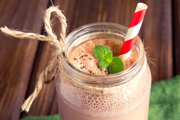 Canvas Print - Chocolate smoothie (milkshake)