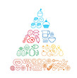 Food line pyramid