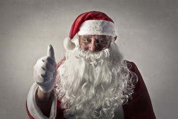 Santa Claus with thumbs up