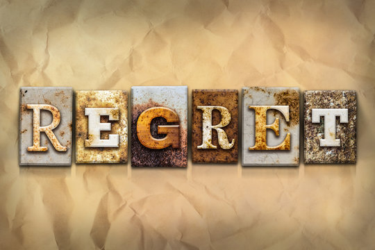 Regret Concept Rusted Metal Type