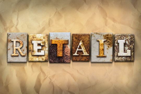 Retail Concept Rusted Metal Type