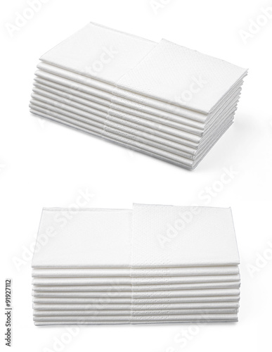 Stack Of Folded Disposable Paper Tissues On White Background Buy