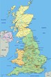 United Kingdom - Highly detailed editable political map with separated layers.